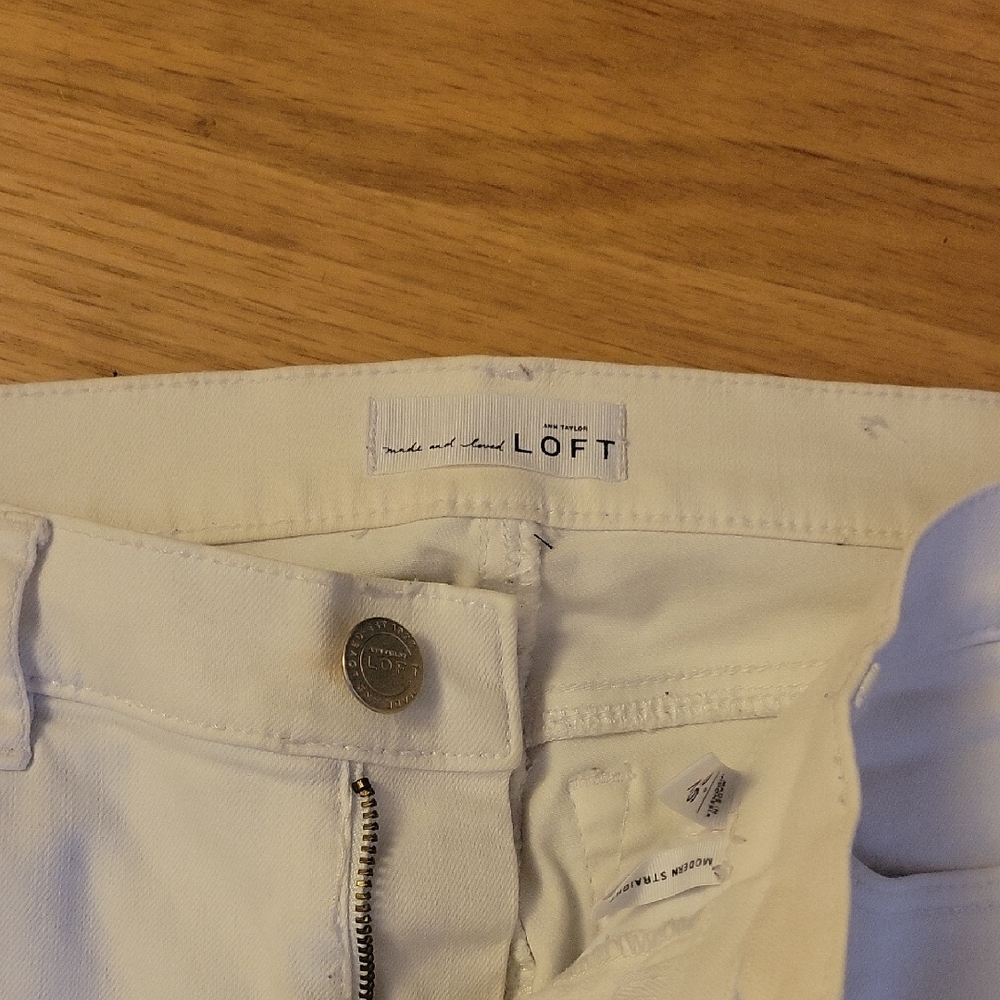 LOFT White Denim Jeans